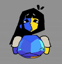 Ena got stuck in a wall