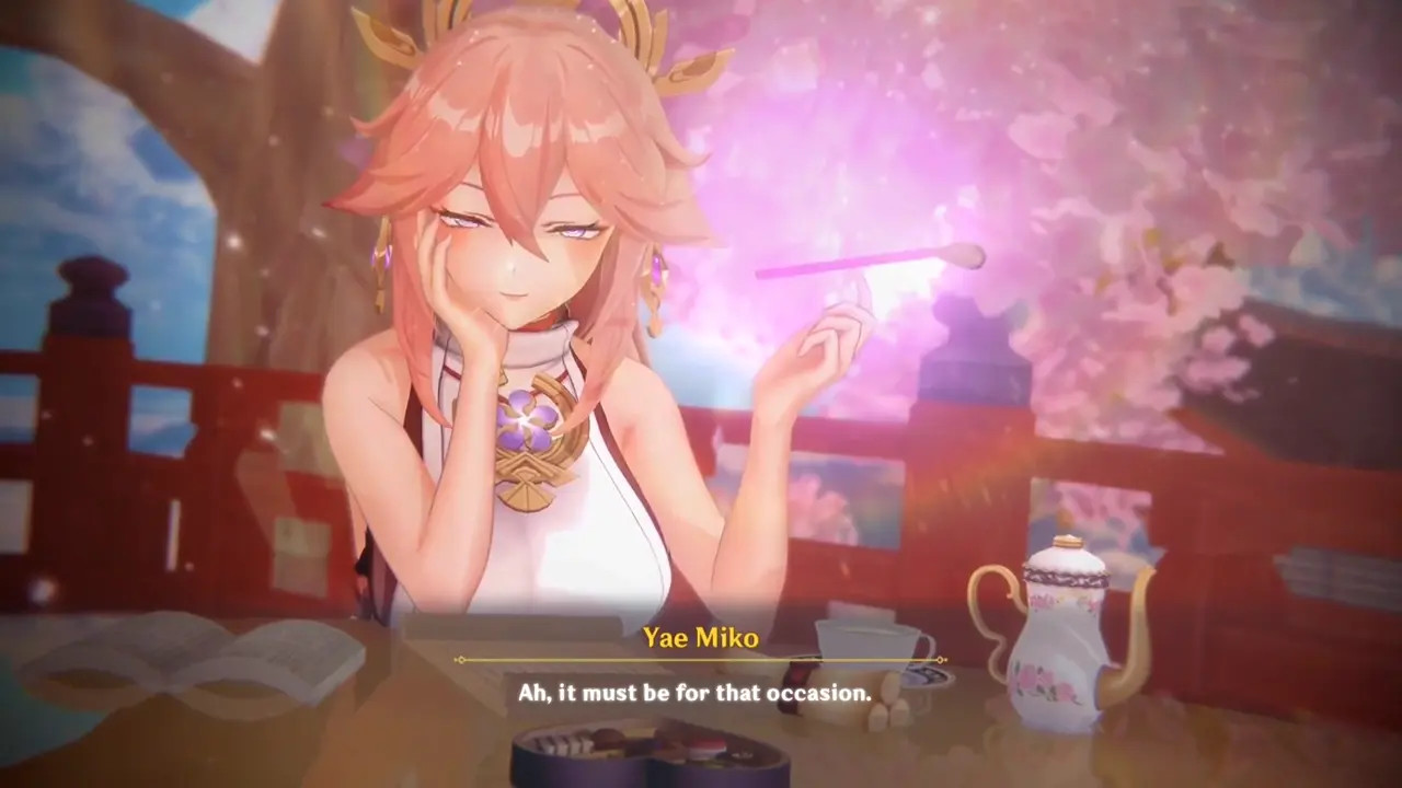 Yae Miko Black No BG Pov