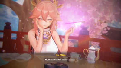 Yae Miko Black No BG Pov