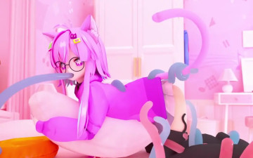 [Noa]Tentacles Double Anal SEX Animation