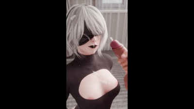 2B Cumshot [NO WM][Rekin3D][4K60FPS]