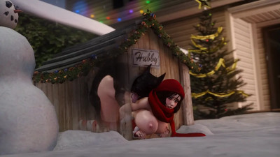 Elizabeth celebrating Christmas with husband