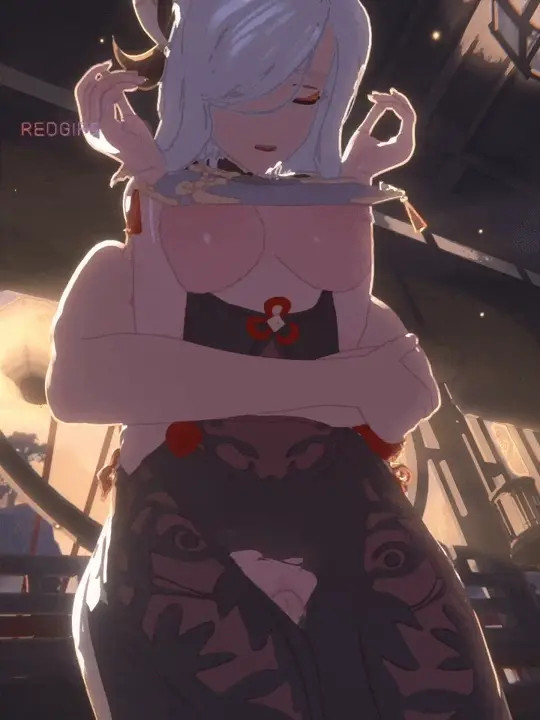 Sliding it in her back side [shenhe] [genshin impact]