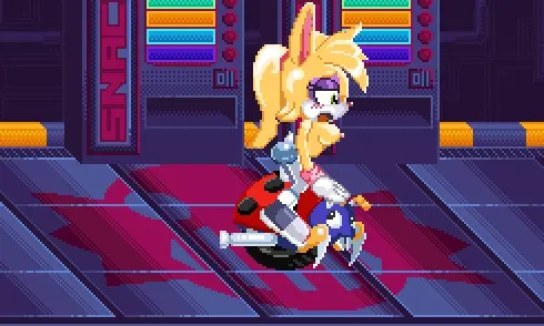 Bunnie riding Motobug