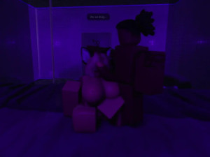 Fucking a cheating girl in Roblox