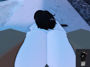 Fucking a cheating Lesbian girl by the pool in Roblox