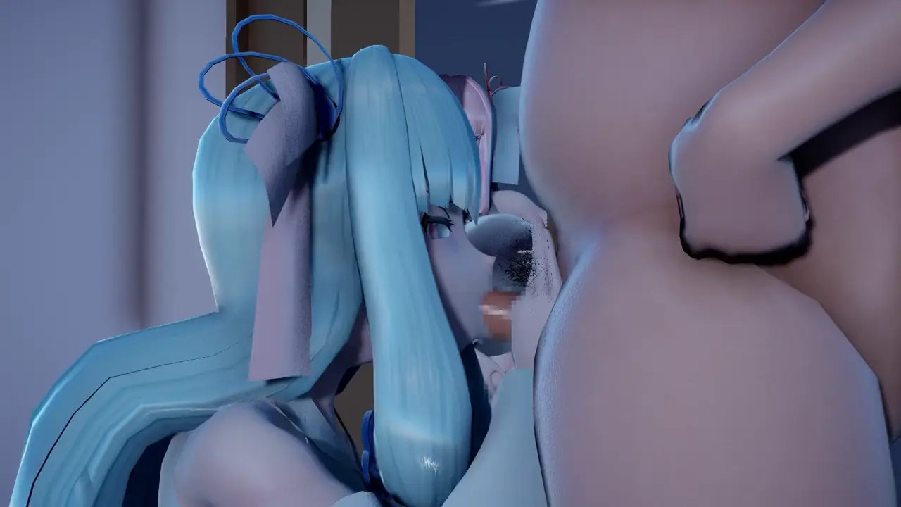 Peeking at a sneak blowjob