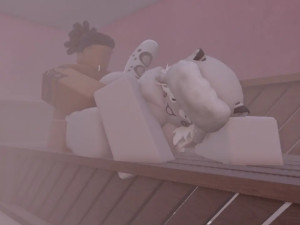 Fucking a snow leopard girl in Roblox