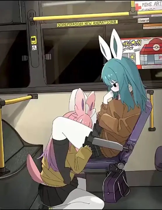 Bunnies on public transport (doremifaso64)