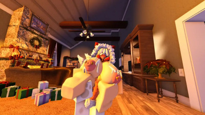 The horny Santa girl has been smothering her friends to satisfy her lust!