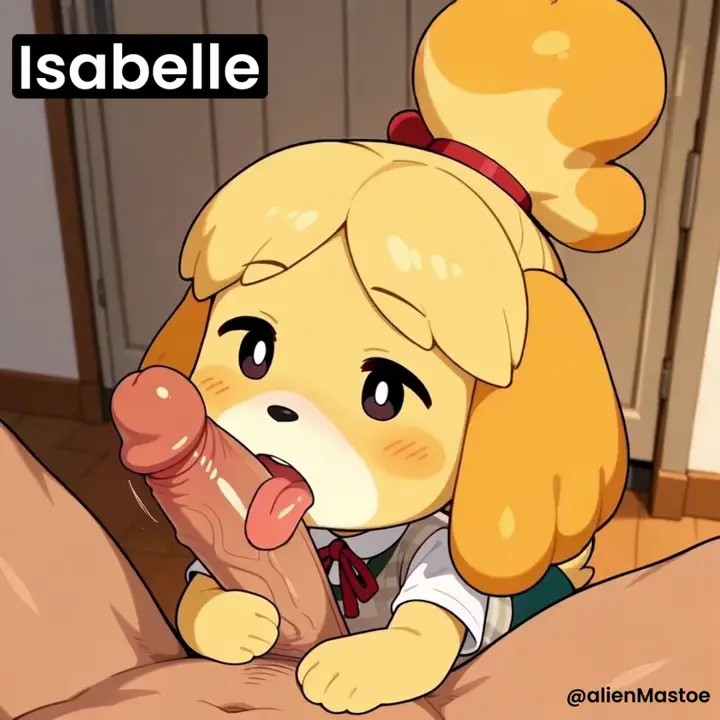 Isabelle licking dick