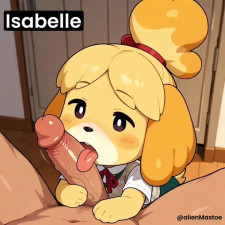 Isabelle licking dick