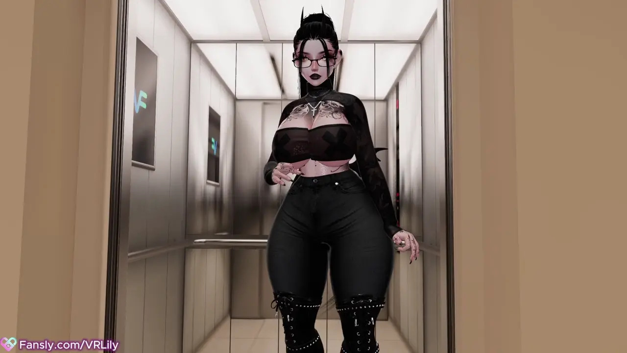 Elevator blowjob public