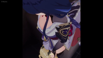 (Genshin) Revised Raiden Shogun Femdom Smother Headscissors