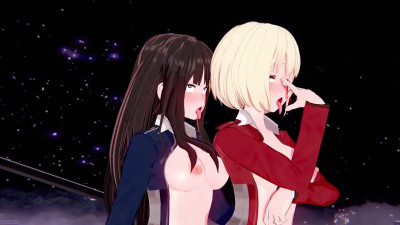 Nishikigi Chisato X Inoue Takina MMD【Trouble Maker】V3