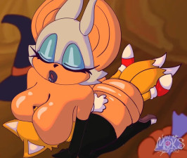 Rouge and Tails in a big Neko Arc pumpkin Part 2