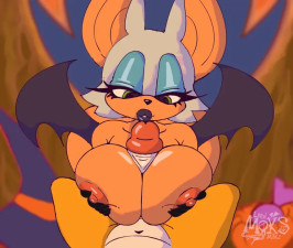 ouge and Tails in a big Neko Arc pumpkin