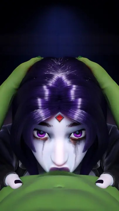 Raven blows Beast Boy for a meaty surprise POV