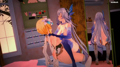 Skirk x Futa Lumine sex video (Genshin impact)