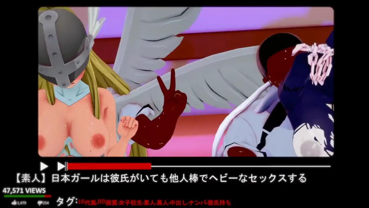 Angewomon and Ladydevimon sex digivolve to Mastemon