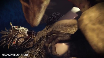 Nurja gets fucked by a dinosaur!