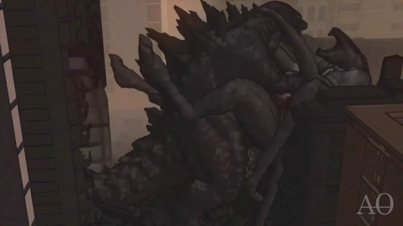 Godzilla and female Muto having a fun time (ao1)