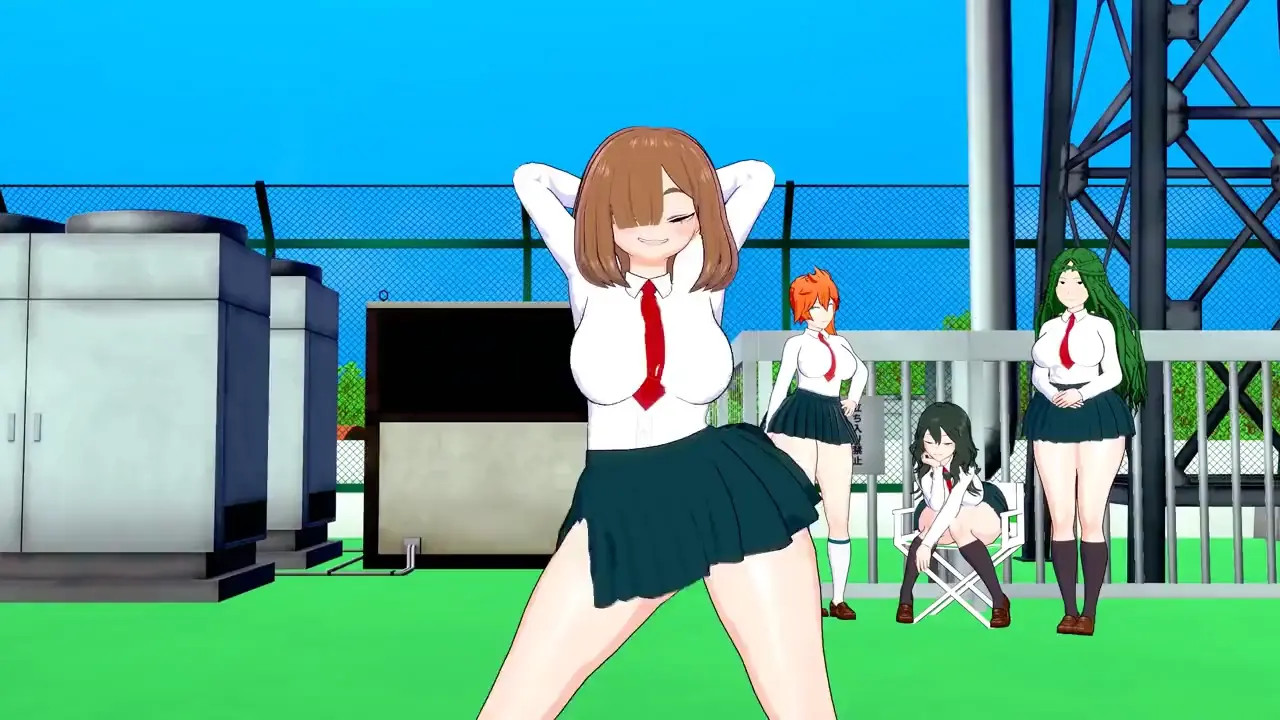 Kinoko Komori - Ganimata Chinkobi Chouhatsu 「ガニ股ちん媚び挑発ダンス」【BNHA R18】Dance