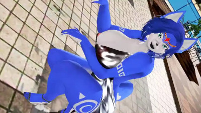 [MMD Furry] Krystal x Carmelita - Miniskirt
