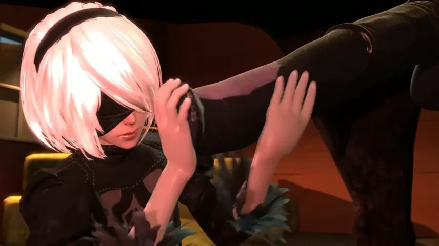 Yorha teasing a horse