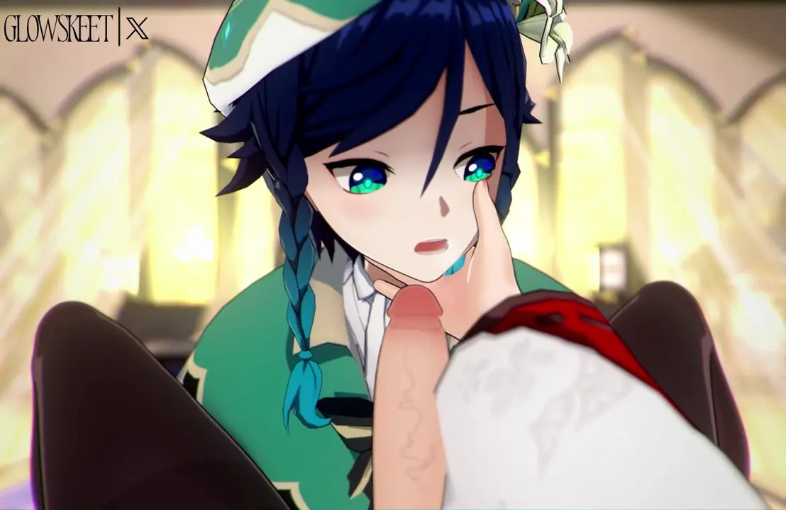 YaeMiko forces Venti to suck her futa cuck