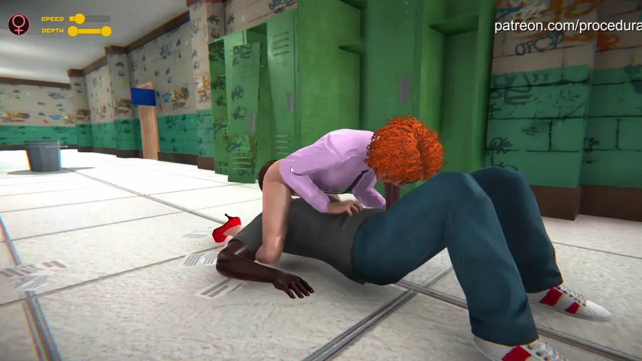 School secretary spanked in the hall (proceduralis)