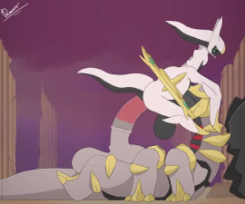 Arceus Vs Giratina lengendary battle