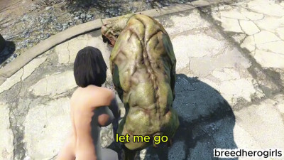 Nora gets Bred by Mutant Dog