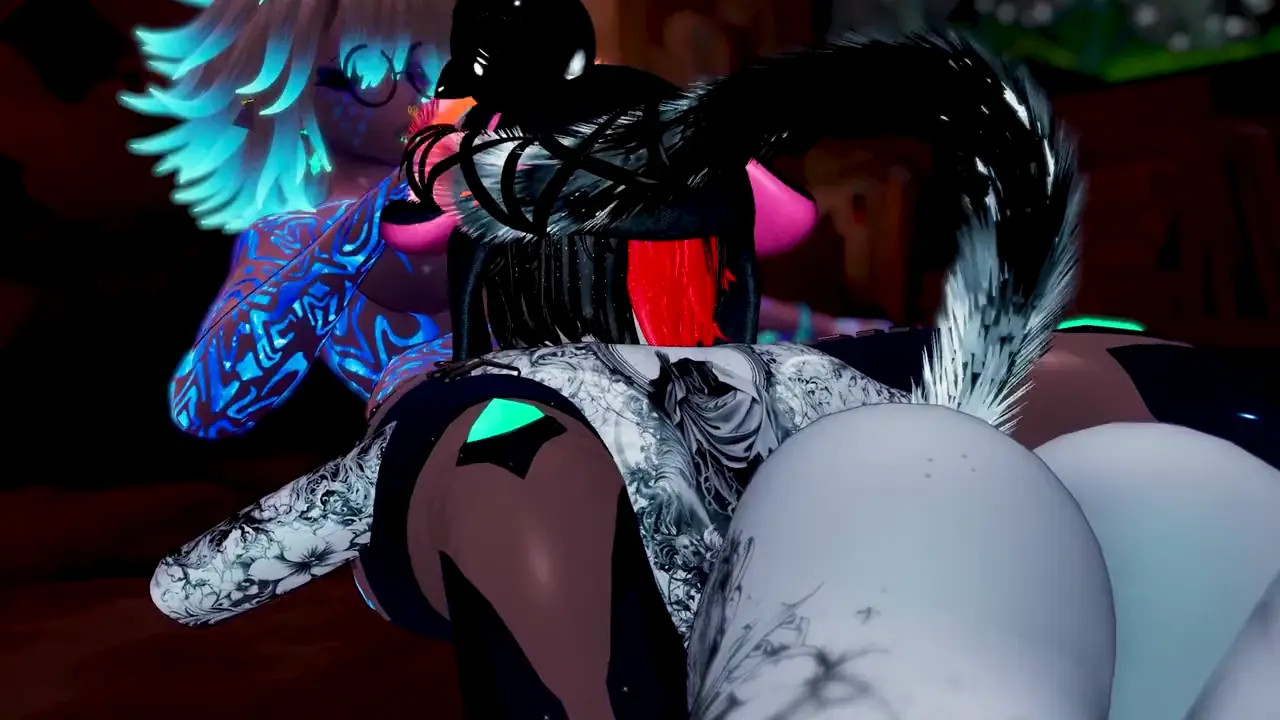 GOTH GIRL get FUCKED by a FUTA !