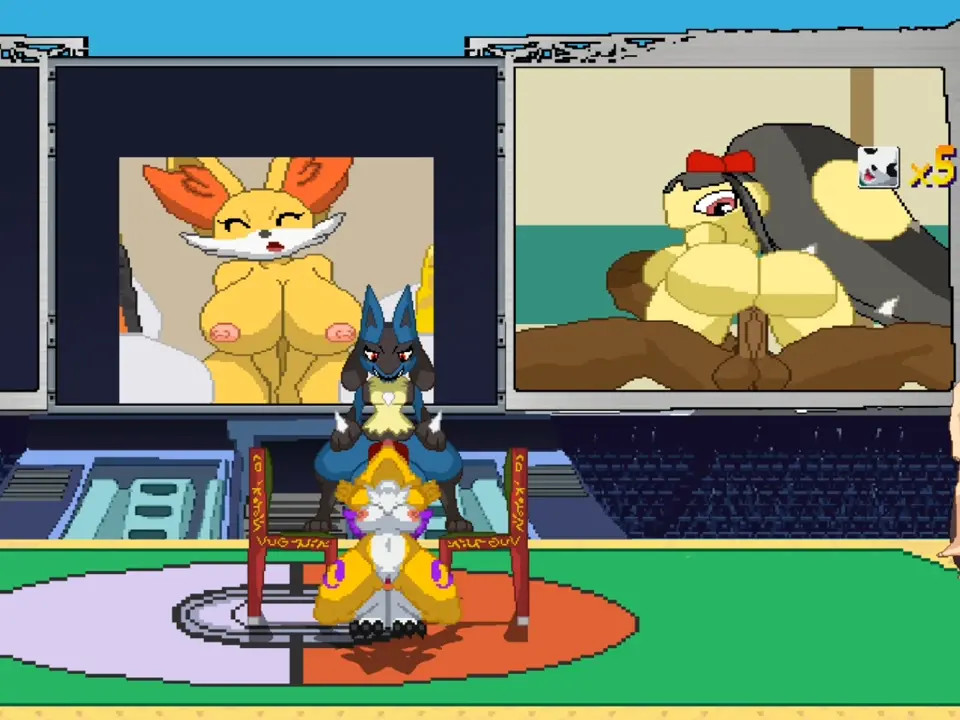 Renamon VS Lucario and ???