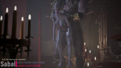 [BIG BREASTS] Minthara with the Minotaur by candlelight
