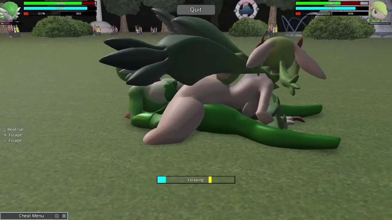 Faunazon vs Gardevoir! Heroine Rumble 2 Pokemon Futa X Futa