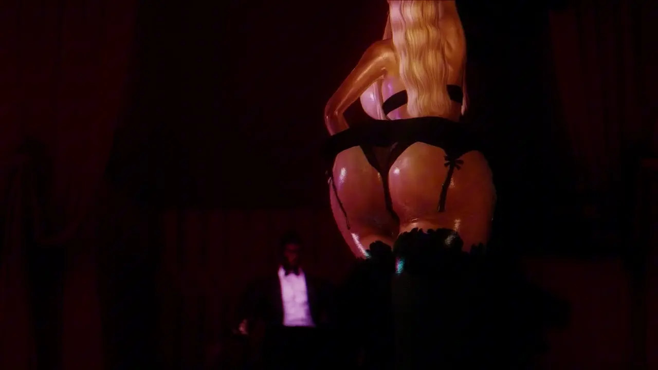 Blonde Fulfills Her Client's Fantasy To Do A Naughty Burlesque Show For Him