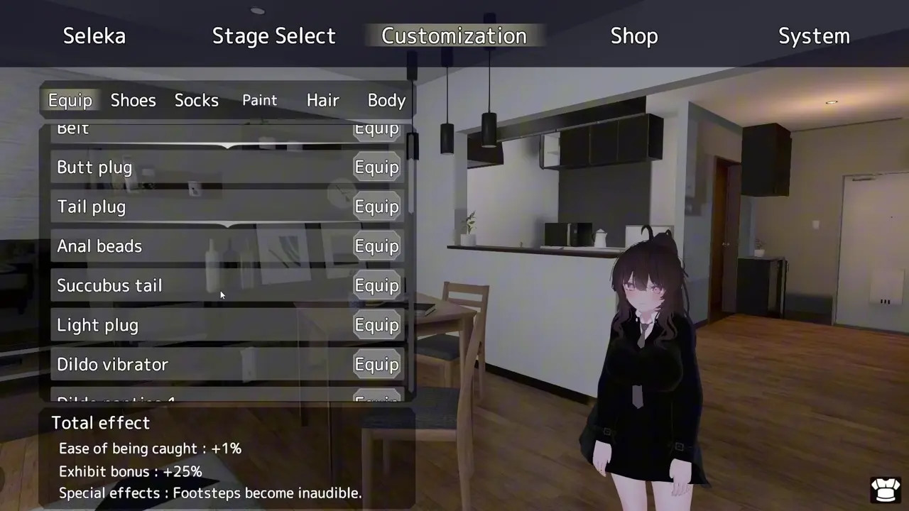 [Hentai Game] Secret Flasher Sereka The Pervert Girl | Gameplay