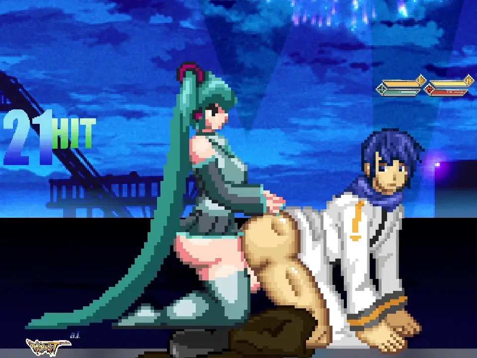 MUGEN Hatsune Miku fucks Kaito