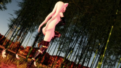 Shimakaze - Pink Cat [MMD R15] HornyHorny