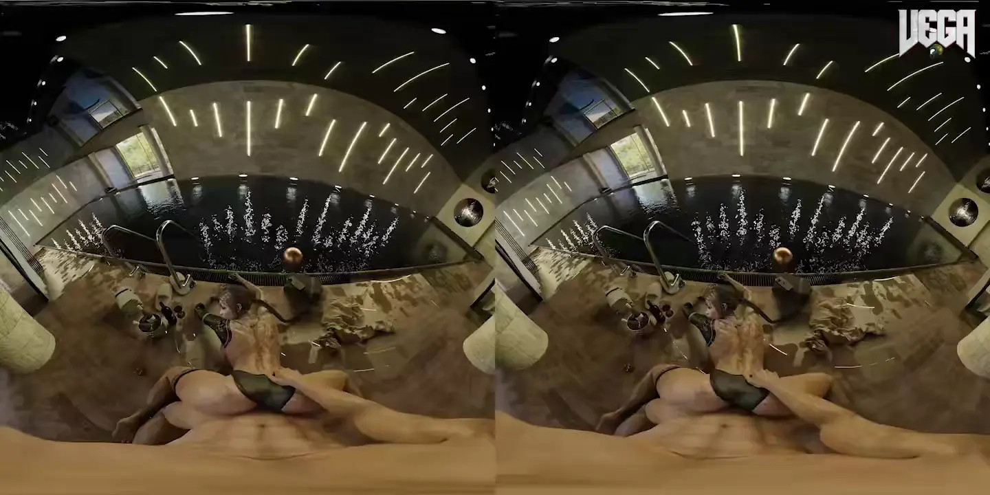 Lara Croft Poolside Fuck