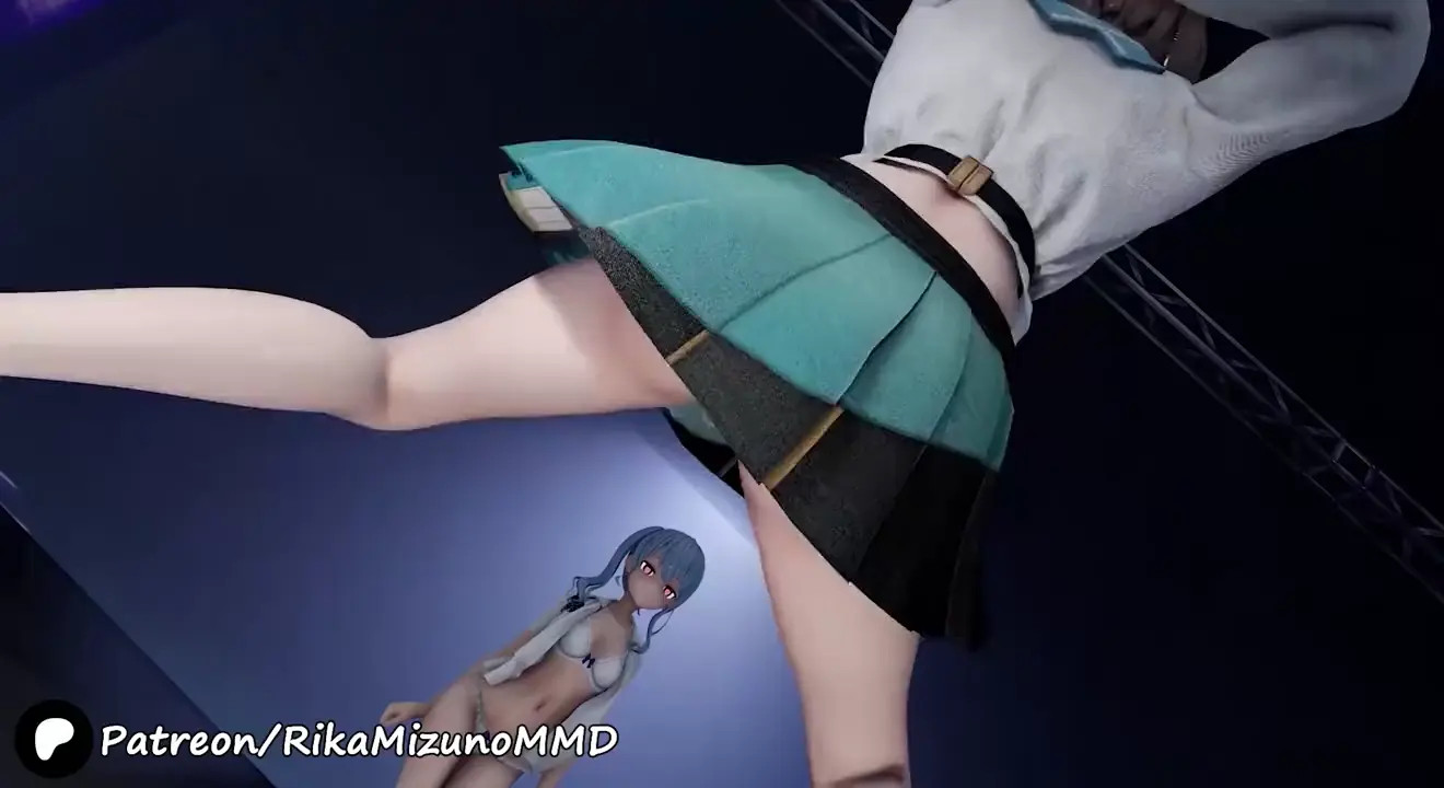 Cakeface - Hoshimachi Suisei and Kazama Iroha Virtual Youtuber (Vtuber) MMD R-18