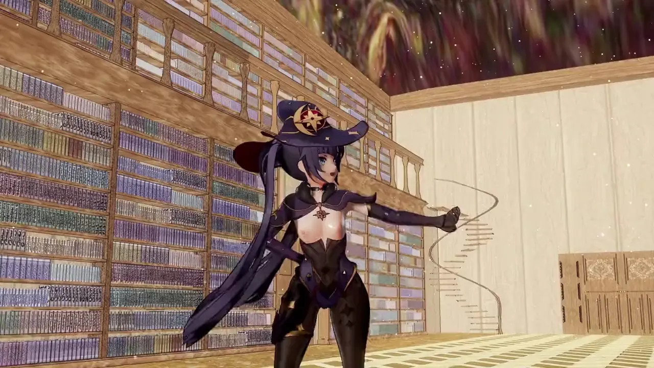 [MMD Genshin]Mona Booo!