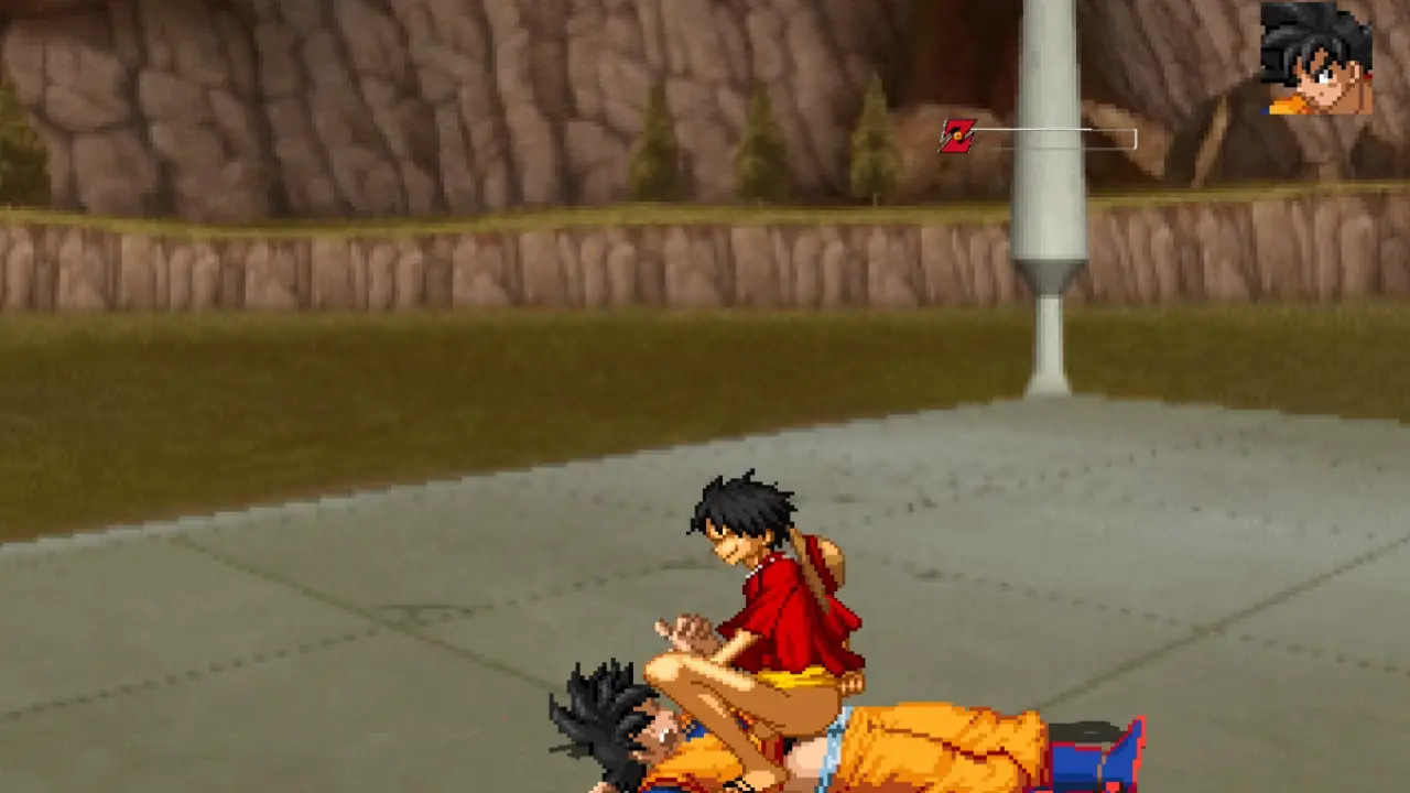 MUGEN Request#9: Luffy Fucks Son Goku