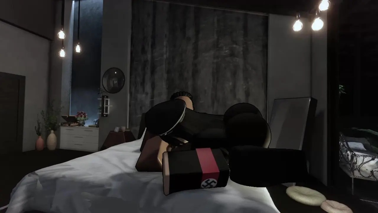 Fucking a nazi girl in Roblox