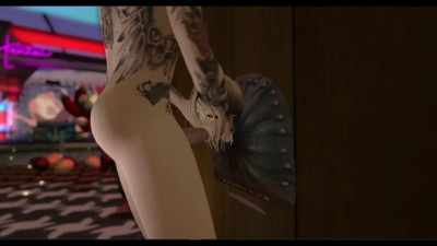 Falara gets fucked and humiliated in a glory hole in Second Life