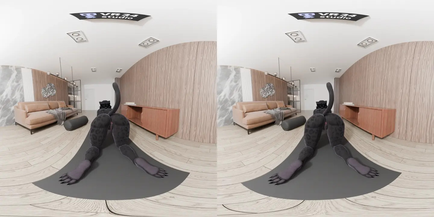 Furry VR Video | Panther Showing Her Ass | by VR34 Studio