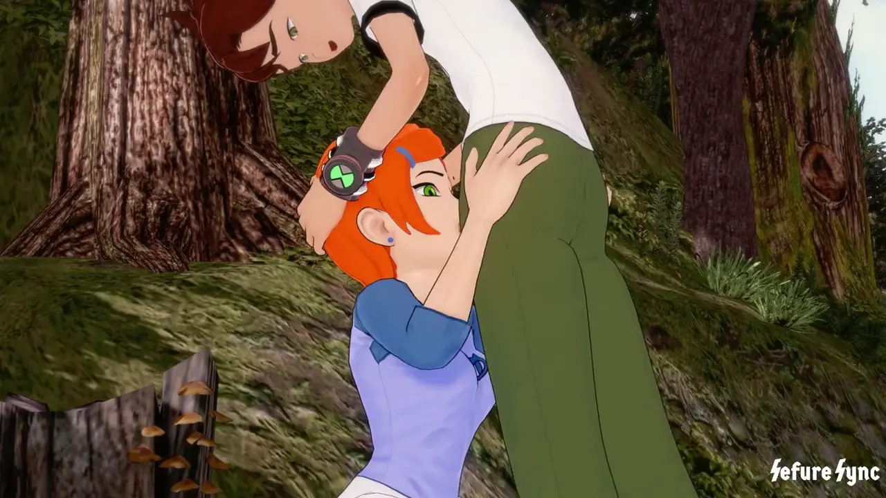 Gwen and Ben Tennyson fuck at camp