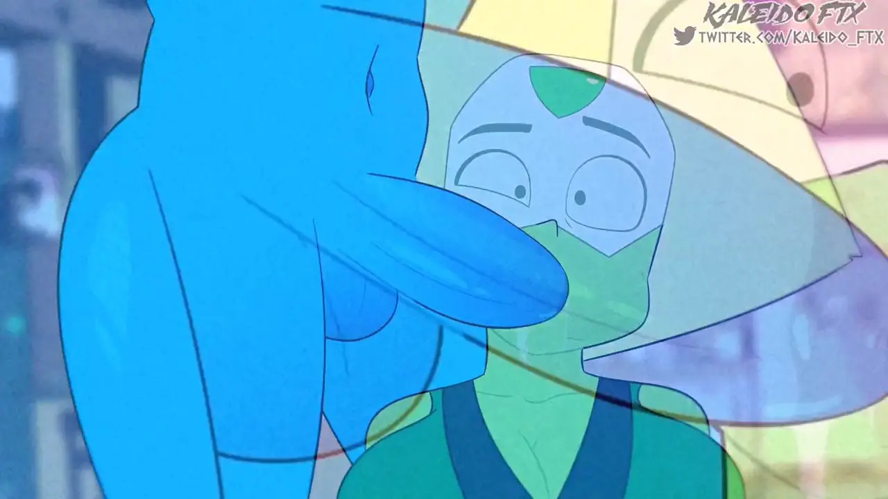 Peridot receiving a big gift by lapiz